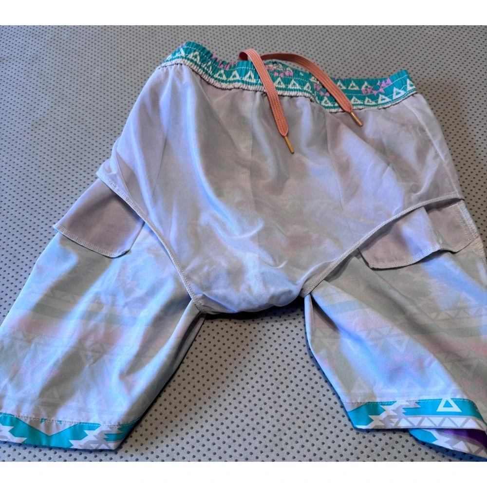 Chubbies Youth XL Swim Trunks Gym Teal Aztec Geo Mesh Lined Board Shorts 18/20